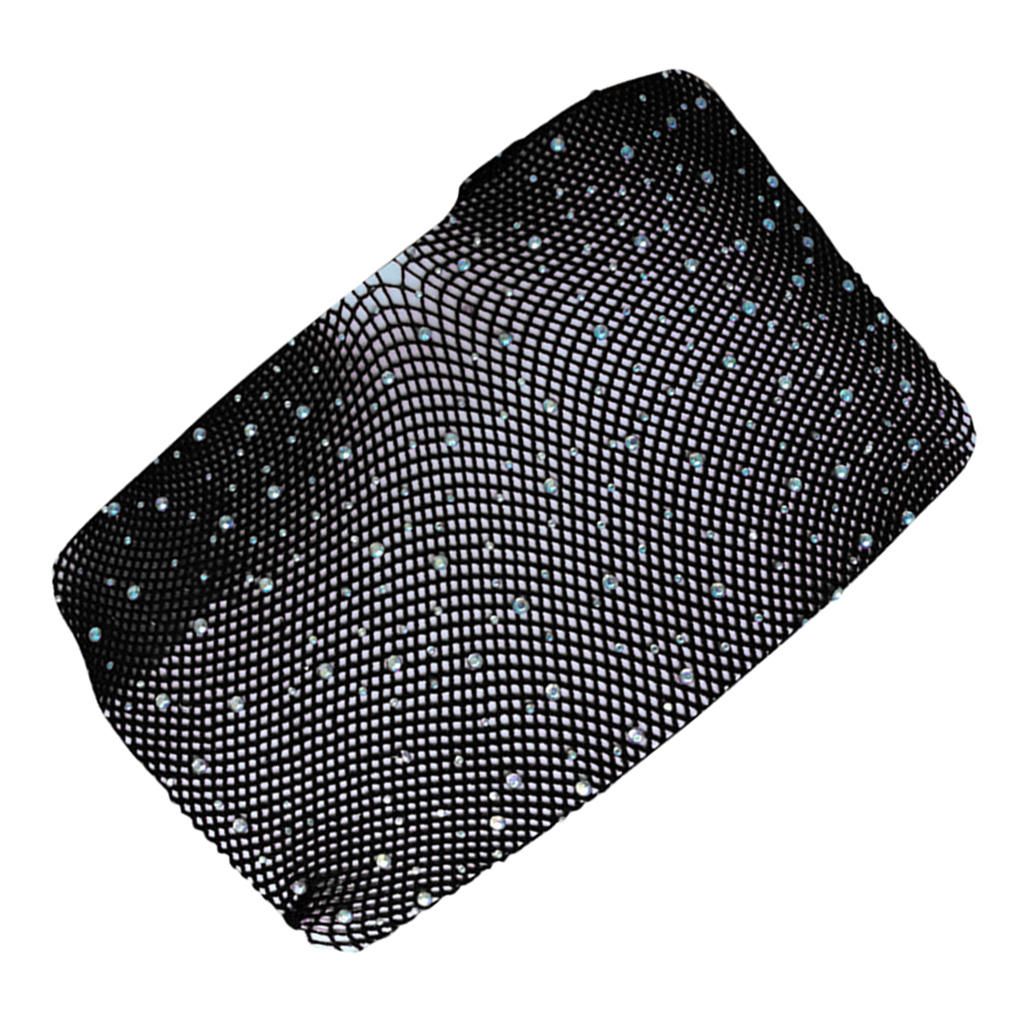 Rhinestone     Net   Tights   Womens   Stockings   Crystal   Black
