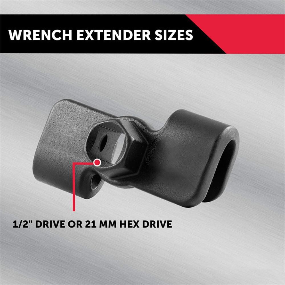 Wrench Extender Adapter for 1/2 Inch Drive or 21mm Hex Drive Universal Wrench Extension Tool