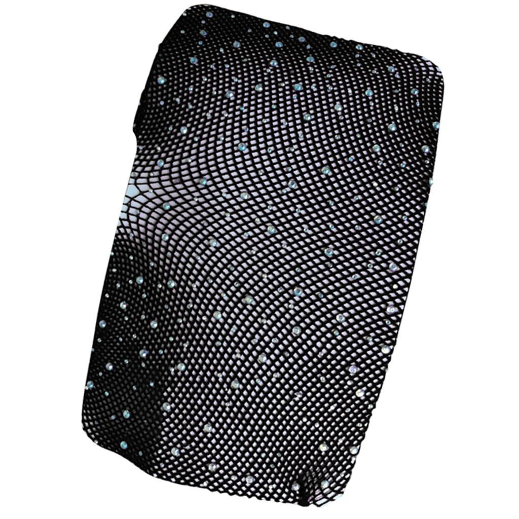 Sexy Ladies Sheer Fishnet Stockings High Waist Suspender Tights Black