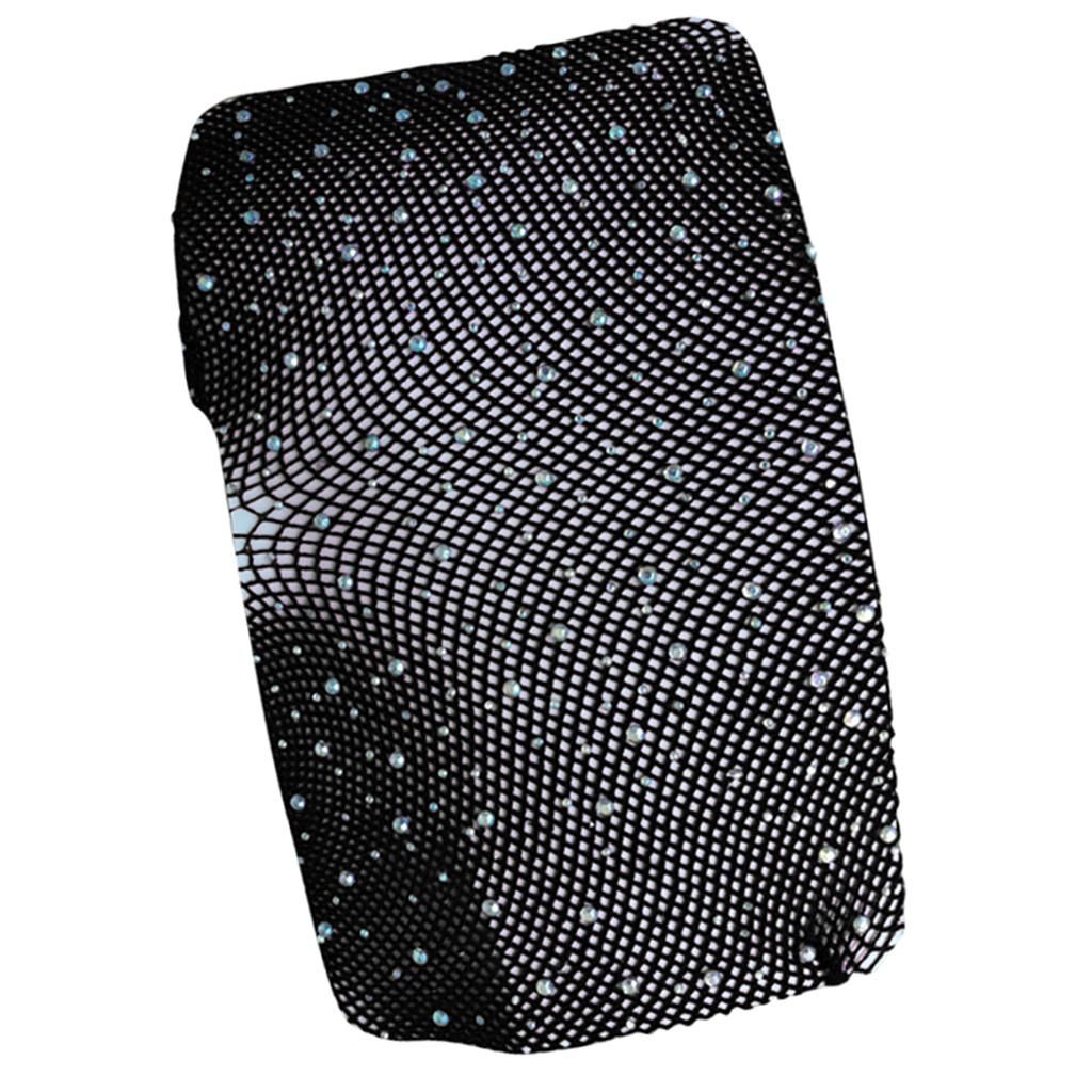 Sexy Ladies Sheer Fishnet Stockings High Waist Suspender Tights Black
