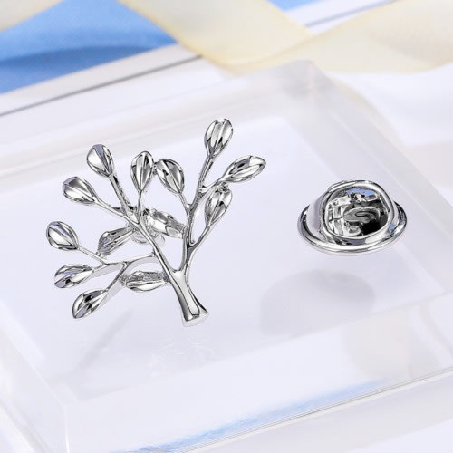 Mini Tree Lapel Pin - 2.5cm * 2.5cm - Silver