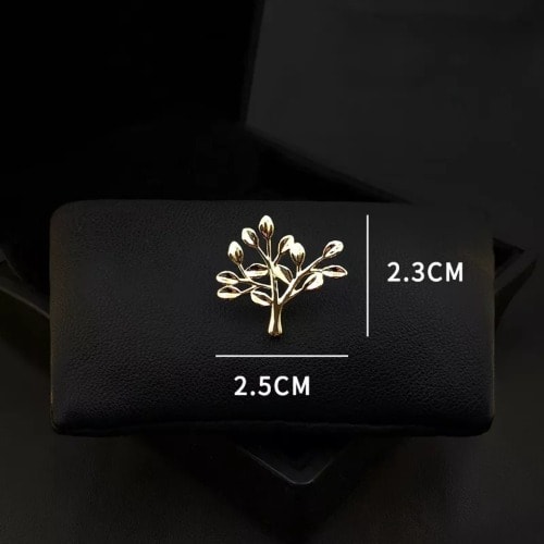 Mini Tree Lapel Pin - 2.5cm * 2.5cm - Silver