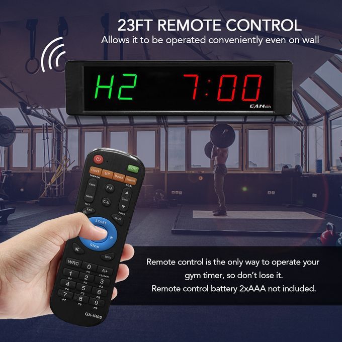 Gym Timer Stopwatch With Remote Control Countdown/up Clock