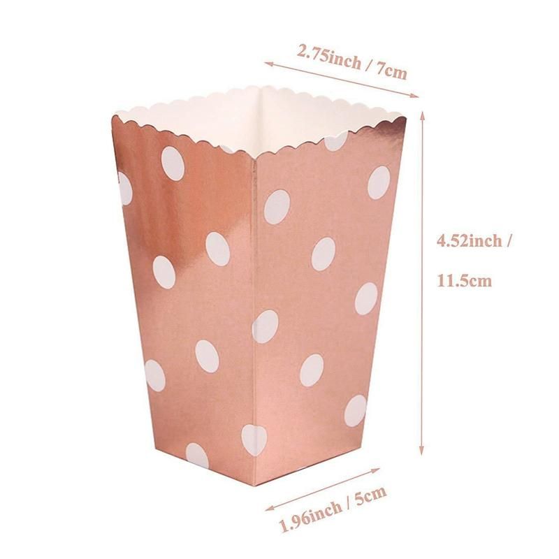 12PCS Popcorn Boxes for Christmas Snacks Gifts Polka