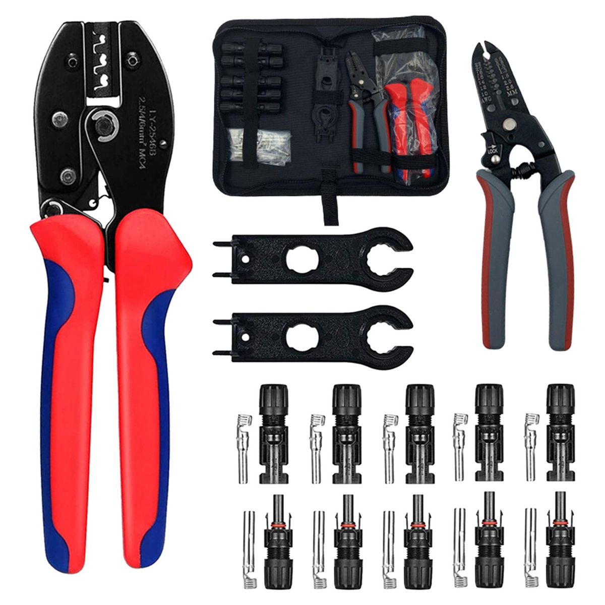 Crimping Pliers Ratchet Terminal Crimper For Copper Lugs Wire 1Set B