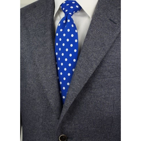 Dotted Long Ties  - Black , Blue And Red -Set Of 3
