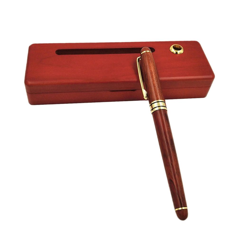 Luxury Redwood Fountain Pen With Matching Gift Case  Smoothly