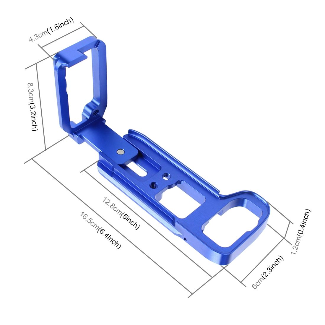 1/4 Inch Vertical Shoot Quick Release L Plate Bracket Base Holder For Sony A9 (ILCE-9) / A7 III/ A7R III(Blue)