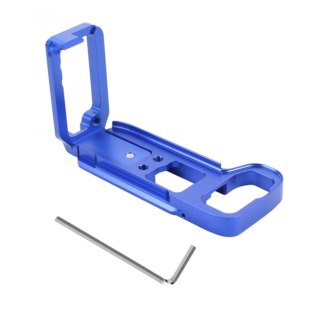 1/4 Inch Vertical Shoot Quick Release L Plate Bracket Base Holder For Sony A9 (ILCE-9) / A7 III/ A7R III(Blue)