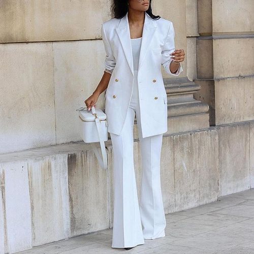 Classy Suit With Wide Legged Pant