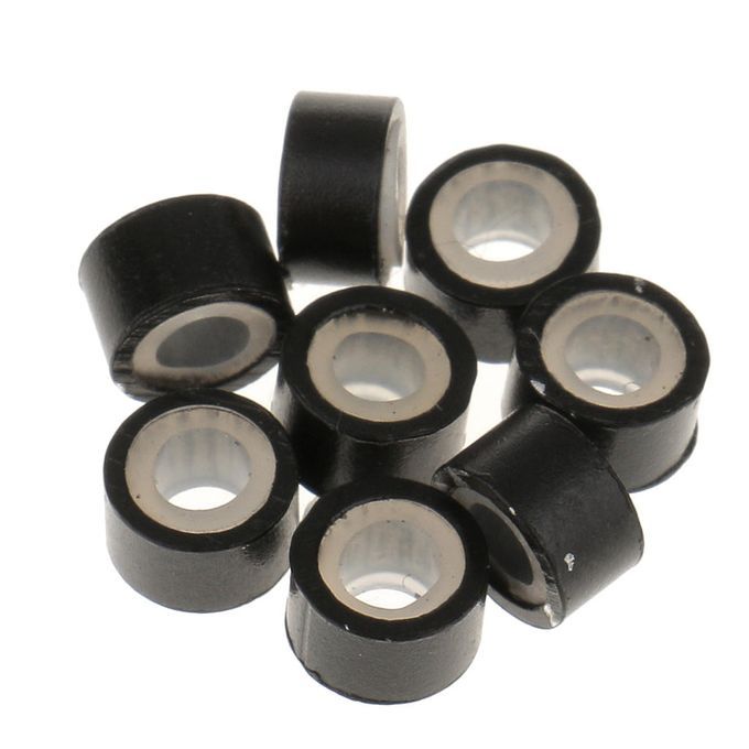 Lot Of 500 Pcs Silicone Hair Extension Loops Micro Color Ring Black
