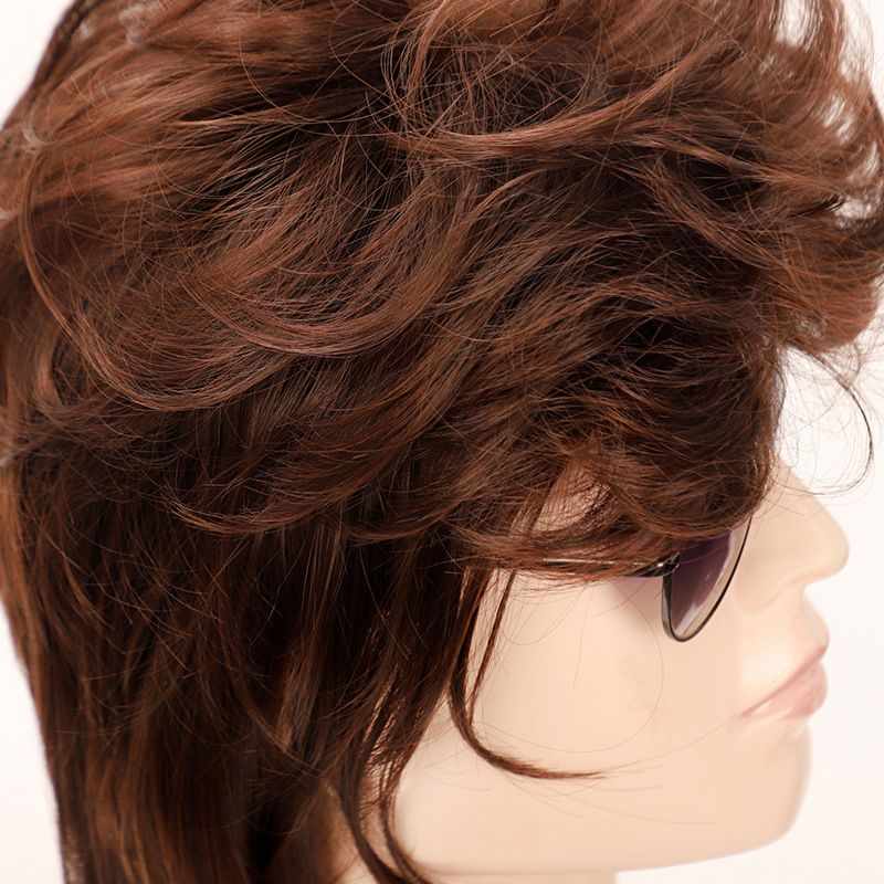 Synthetic Hair Made Of Heat-resistant Fibers For Men's Wigs