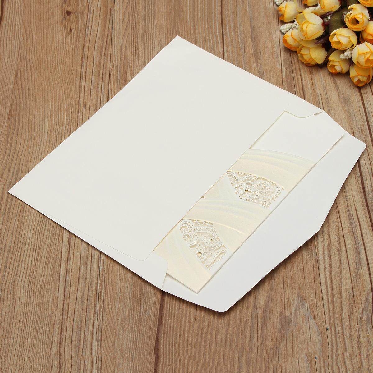 Wedding Invitation Cards Kit, Envelopes, Seals, Custom Personalized Printing White White