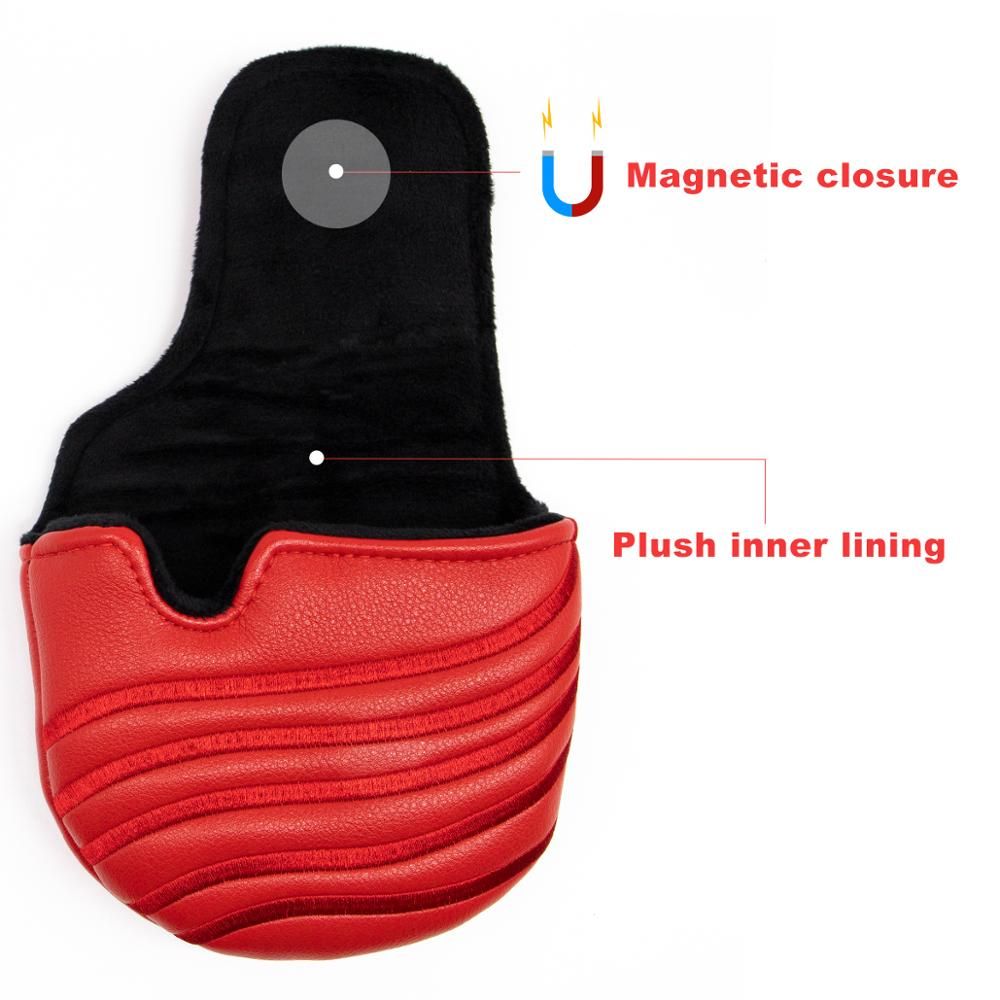 Golf Putter Cover Golf Mallet Head Covers With Pu Leather