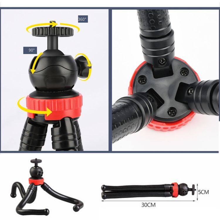 Mini Octopus Flexible Tripod Holder For GoPro HERO9 Black