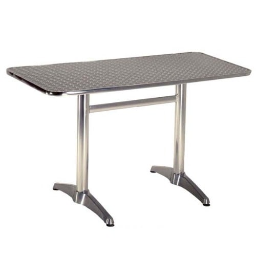 Aluminium Stainless Steel Garden Table Rectangular