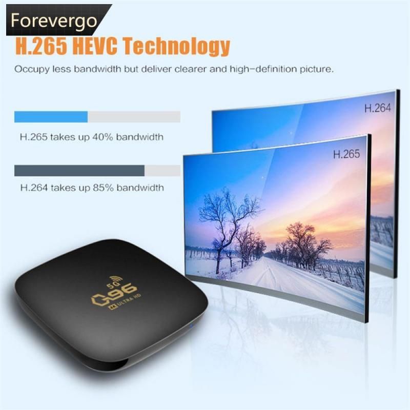 Q96 TV Box Android 10.1 Bluetooth 4.1 S905 Quad Core 2.4/5G Dual Wifi Set Top Home Theater Media
