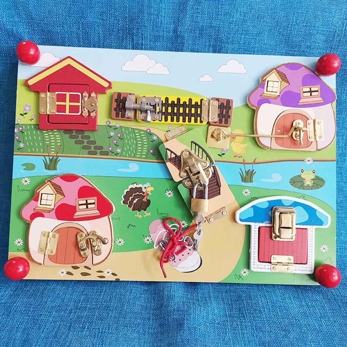 Children's Unlocking Toys Cognitive Board Baby Early Education and Wisdom Toys Kindergarten Teaching Aids