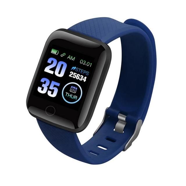 116plus Waterproof Smart Watch Bracelet Heart Rate Blue