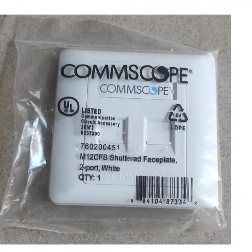 Comscope Double Port Lan Rj-45 Faceplate With MODULE
