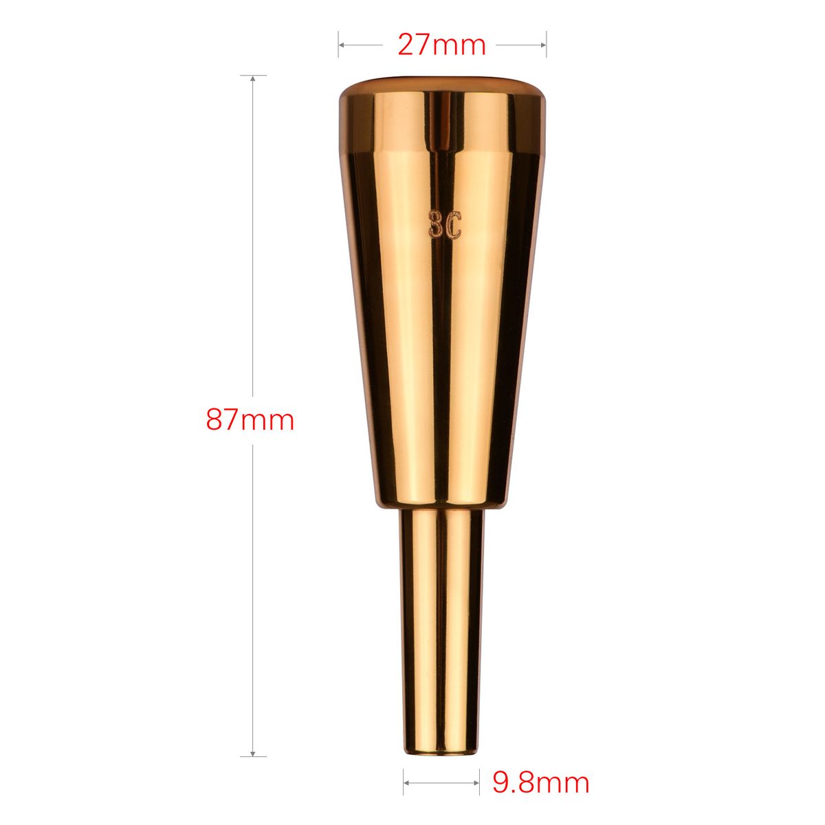 3C Trumpet Mouthpiece Thickened Heavier Mouthpiece