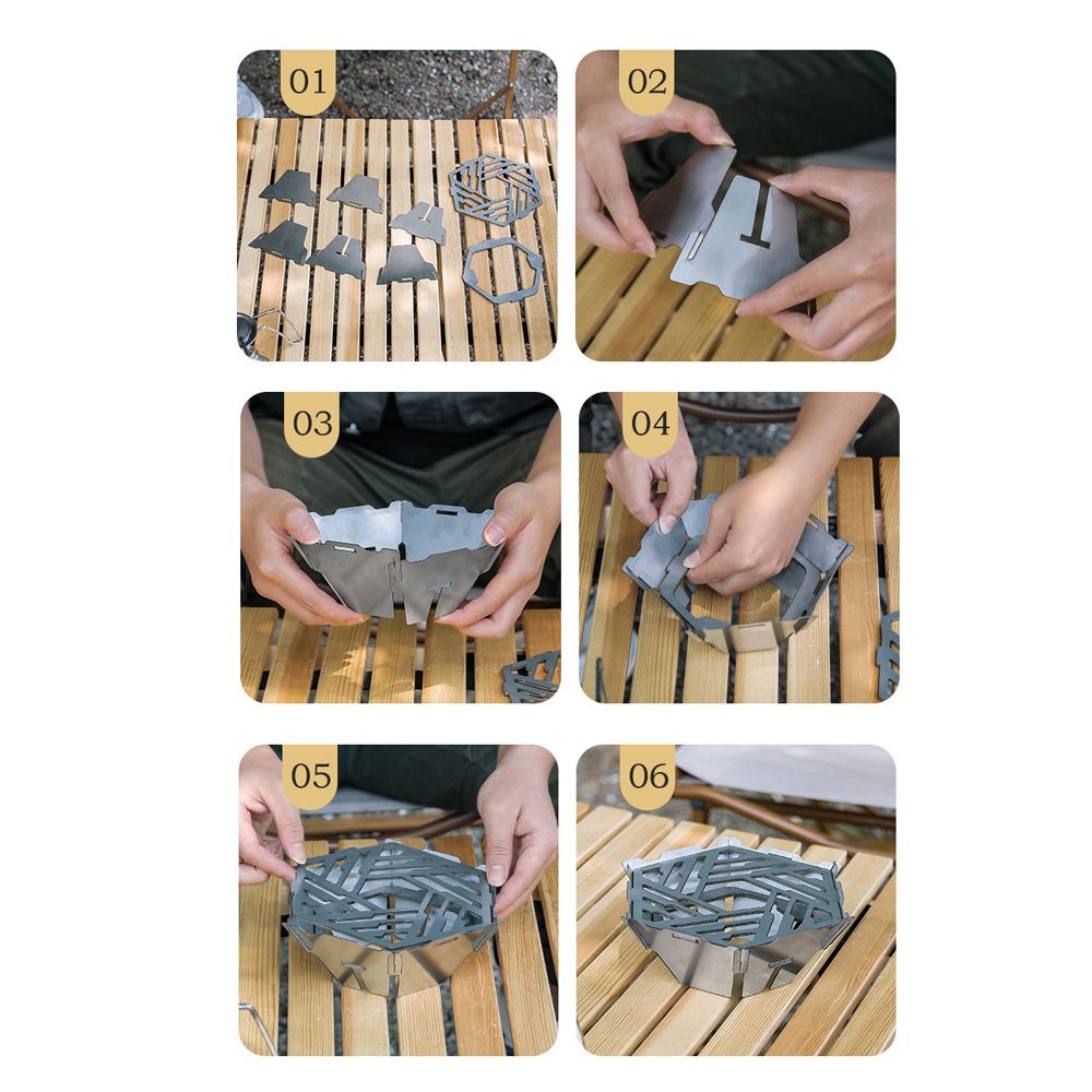 Outdoor Camping Stoves Rack Portable Stainless Steel Furnace