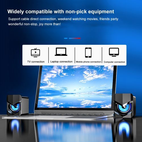 V-158 Mini Desktop Computer Speaker Super Bass Subwoofer