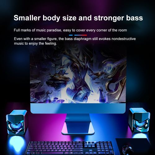V-158 Mini Desktop Computer Speaker Super Bass Subwoofer
