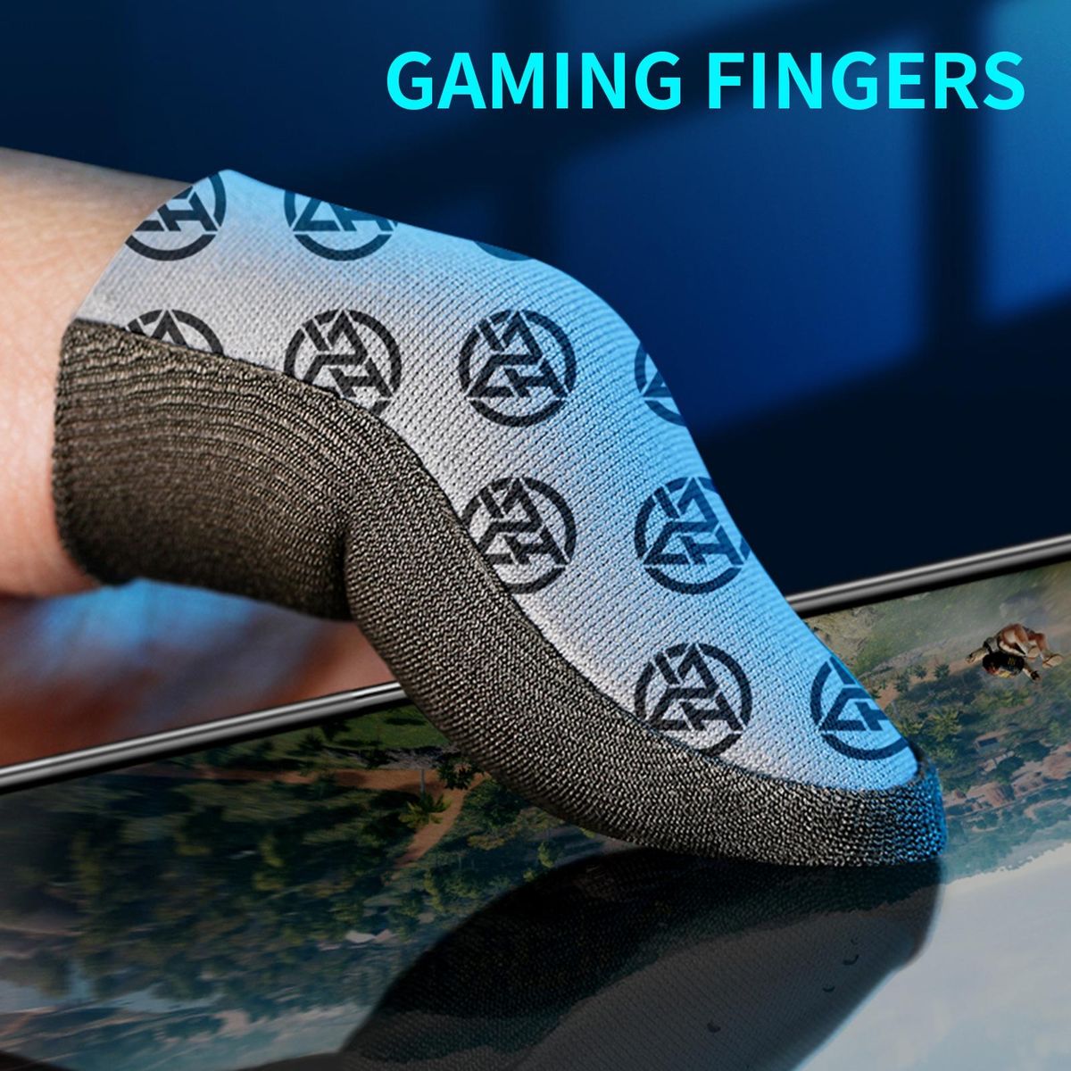 1 Pair Finger Sleeve Gamer Thumb Protector Gaming Finger Covers Grey