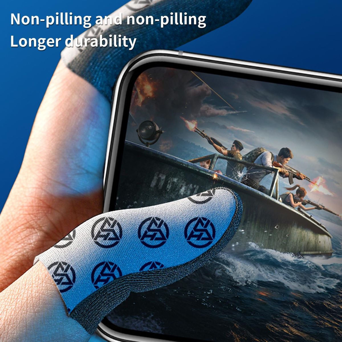 1 Pair Finger Sleeve Gamer Thumb Protector Gaming Finger Covers Grey