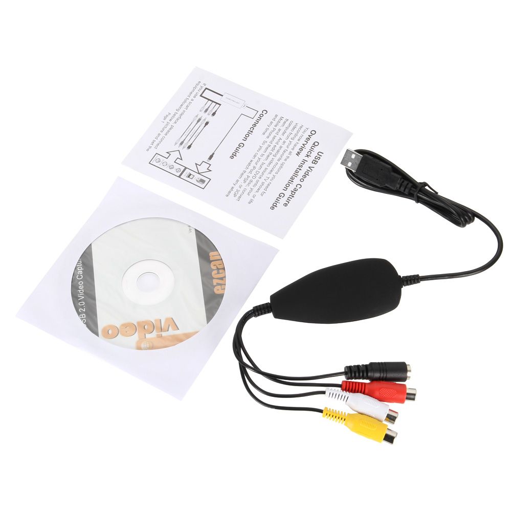 USB 2.0 Video Capture DVD Converter Maker Recorder Convert Audio Analog Videos To Digital Format Support Windows 7 8 10 LCC