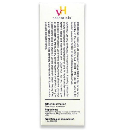 Feminine Odor Treatment, PH Balanced Vaginal Tab 6 Insert