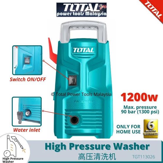 High Pressure Washer 1200W 130bar 1900psi, Auto Stop System