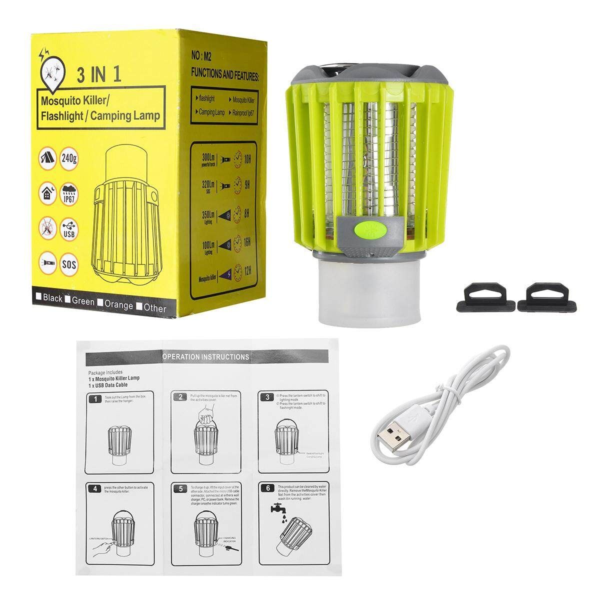 Mosquito Killer Camping Lantern Outdoor Flashlight Lamp Fly Bug Light