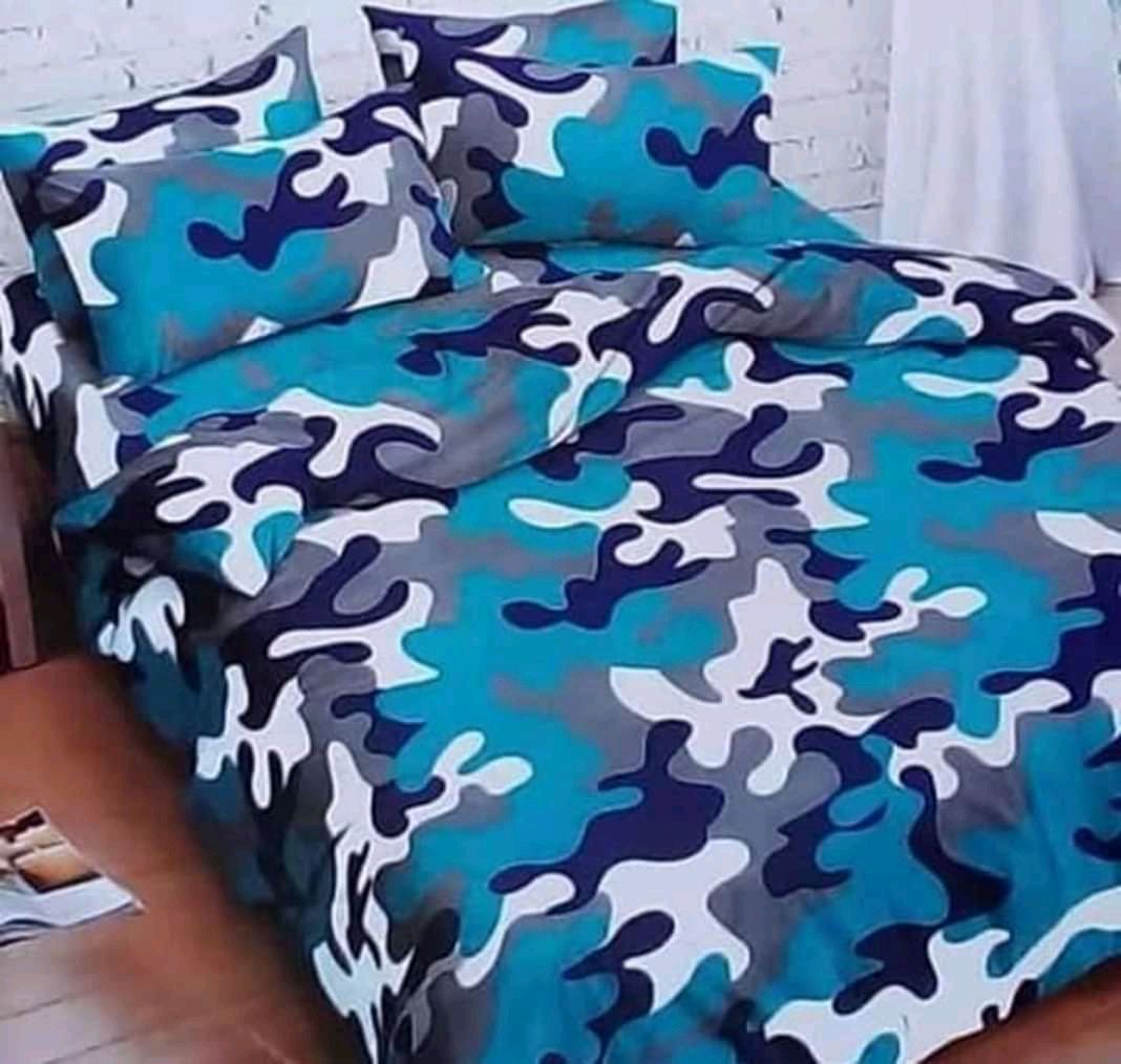 Bedsheet & Duvet (6/6) Camo Blue And White
