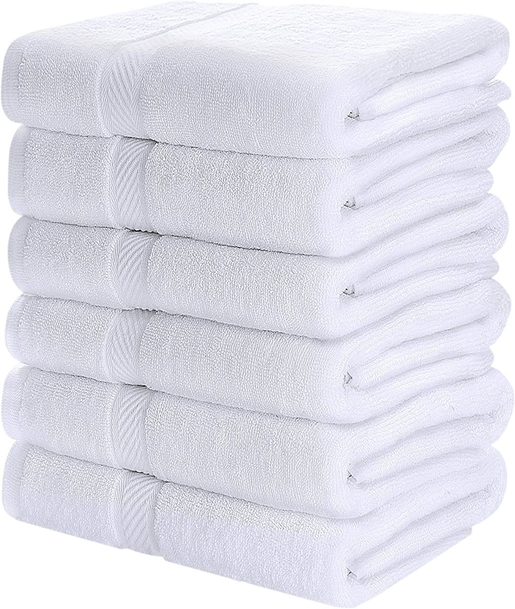 Utopia Towels Small Cotton Towels,White, 22 X 44 Inches Towels For Pool, Spa, And Gym Lightweight