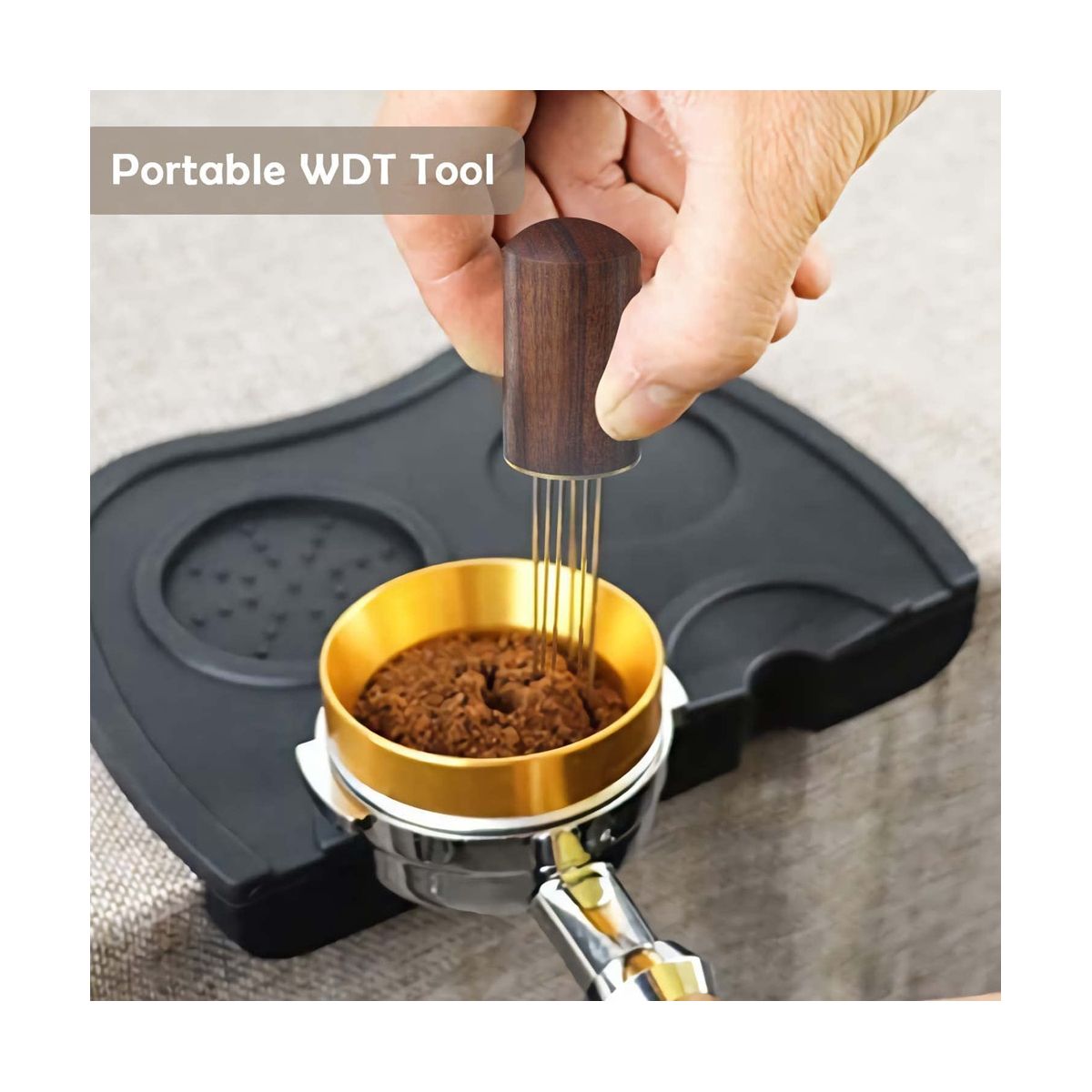 Espresso Coffee Stirrer Espresso Distribution Tool Portable Espresso Distribution Tools6 s Walnut Color