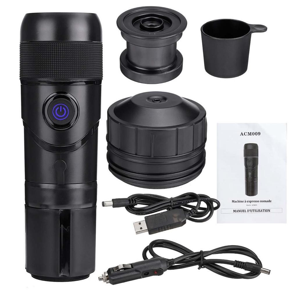 Portable Electric Mini Coffee Machine Rechargeable Capsule Coffee Maker Car Travel Outdoor Automatic Espresso Maker
