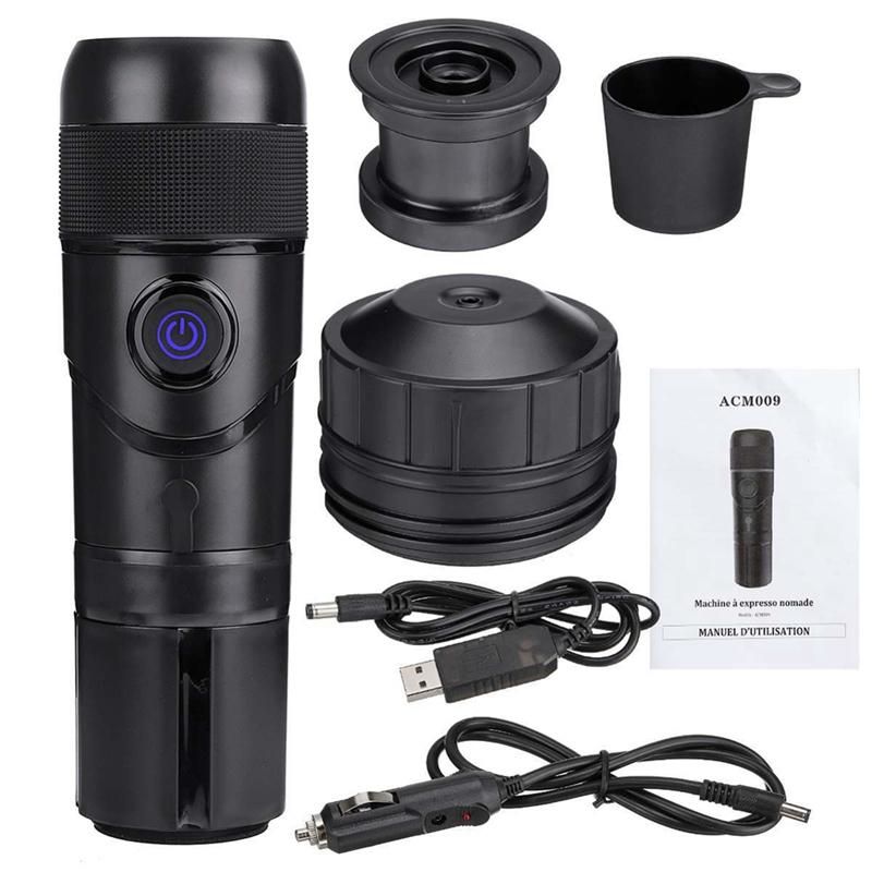 Portable Electric Mini Coffee Machine Rechargeable Capsule Coffee Maker Car Travel Outdoor Automatic Espresso Maker