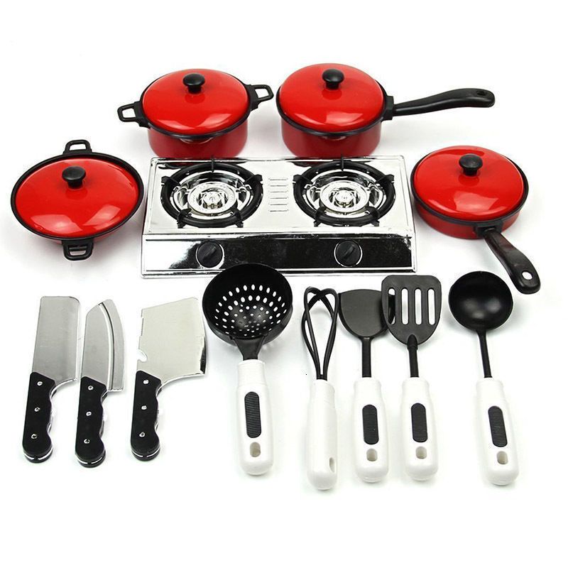 Cookware Mini Play Pretend 13Pcs Pot Cook Pan Kitchen