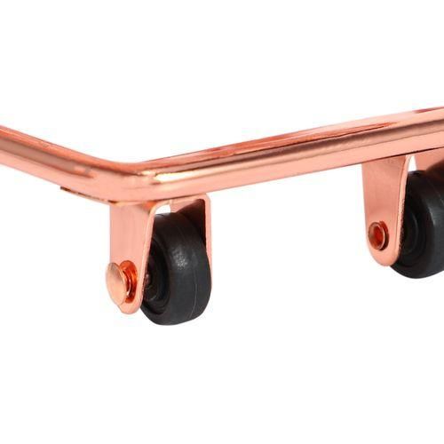 Mini Double Layers Shopping Cart Model Wrought Iron