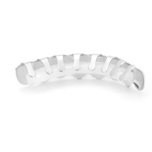 14K Gold Plated Hip Hop Teeth Grillz Top & Bottom Grill Set Silver