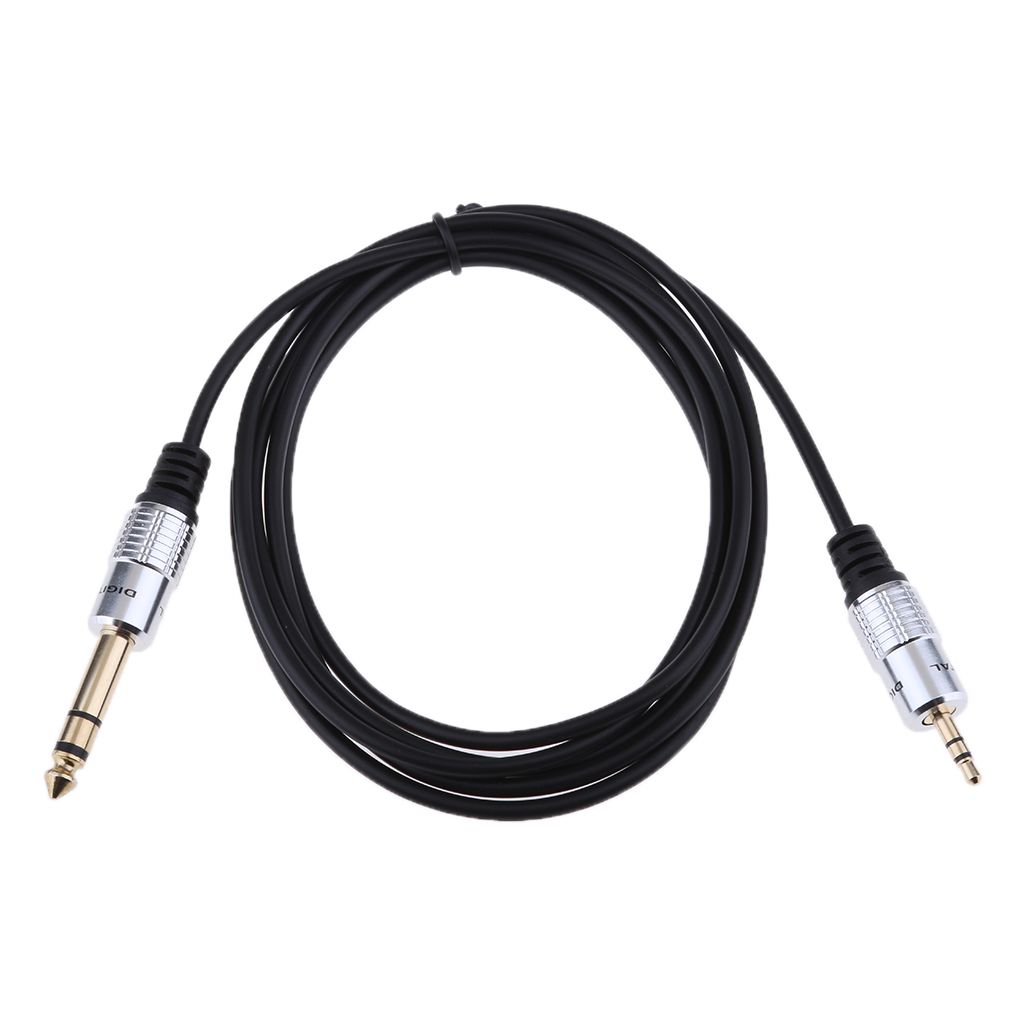 6.35mm TRS Stereo Male To 3.5mm Male M/M Plug Adapter Cable Cord For