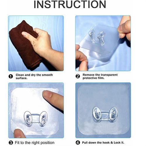 20PCS Powerful Non-Mark Storage Hooks Hangers Fixtures