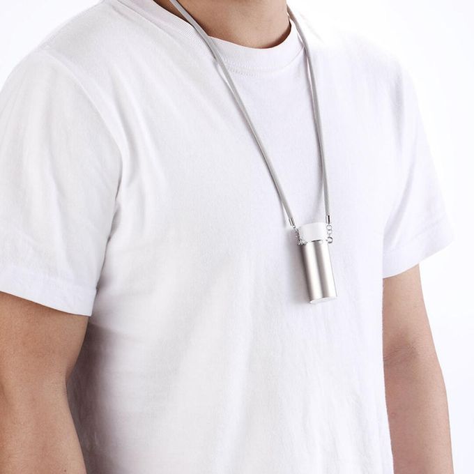 Quiet Hanging Neck Air  Wearable Elimination Adults Kid Silver