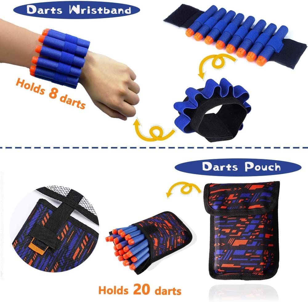 Kids Tactical Dress Kit For Nerf Guns N-Strike Elite Series With 40 Bullets Refill Darts