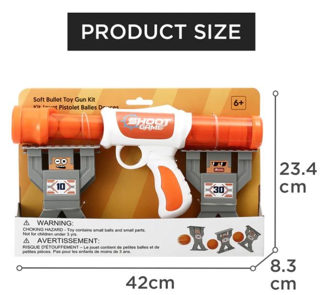 Soft Bullet Toy Nerf Kit - Soft Foam Balls Game 6+
