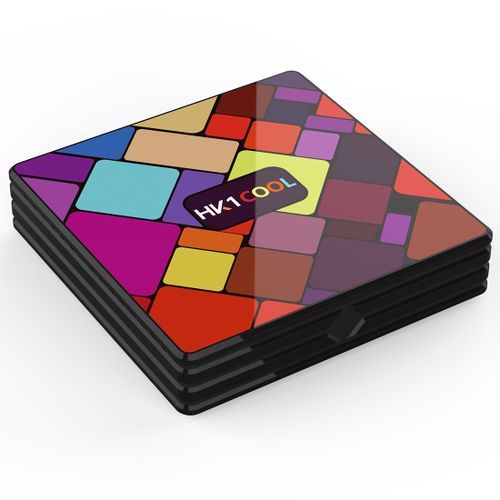 HK1COOL 4K UHD Smart TV Box With Remote Controller, Android 9.0 RK3318 Quad-core Cortex-A53, 4GB+128GB, Support WiFi & BT & AV & HDMI & RJ45 & TF Card