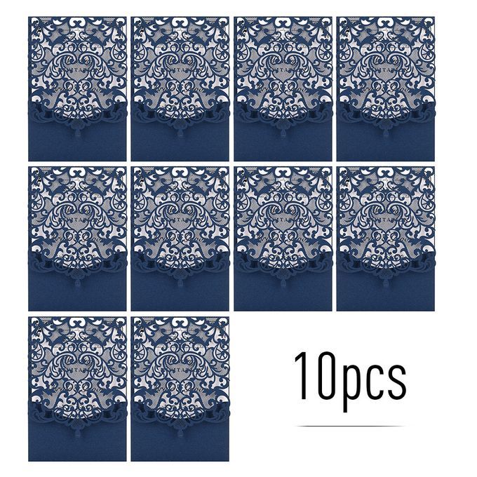 10pcs Pearl Paper Floral Invitation Cards Invitation Holders