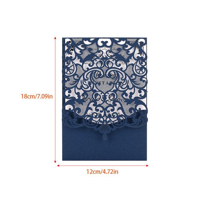 10pcs Pearl Paper Floral Invitation Cards Invitation Holders